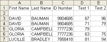 Data before consolidation