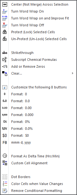 Format Assistants menu