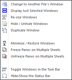 Window Assistants menu