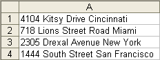 Data before shifting words