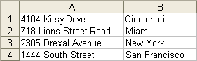 Data after shifting words